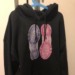 Womens Black and Pink Hoodie